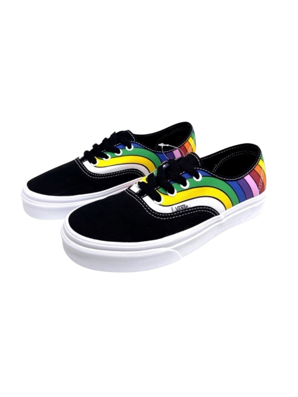Vans Authentic Refract Rainbow Womens 7.5 Black Sneakers